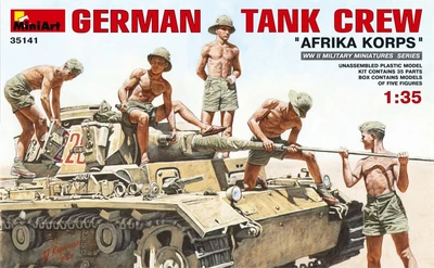 35141  фигуры  GERMAN TANK CREW “AFRIKA KORPS”  (1:35) 4820041102596