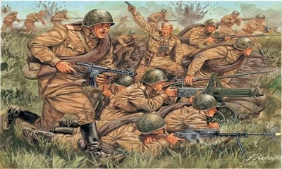 6057  фигуры  WWII - RUSSIAN INFANTRY (1:72) 8001283060578