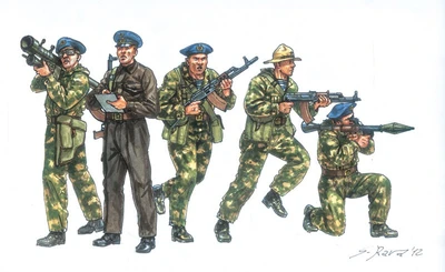 6169  фигуры  Soviet Special Forces "SPETSNAZ" (1980s) (1:72) 2000002093435