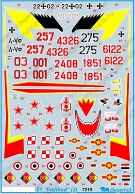 72019  декали  M&G-21 часть-2  (1:72) 2000000183831