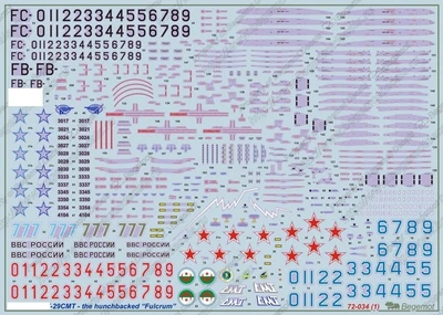 72034  декали  M&G-29СМТ  (1:72) 2000000183947