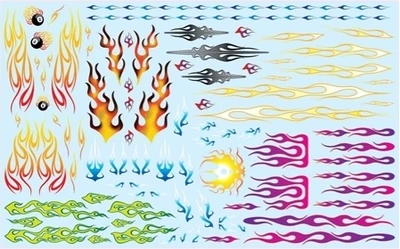 MKA033  декали  Fantastic Flames Decal Pack  (1:25) 2000002187776