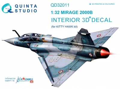 QD32011  декали  3D Декаль интерьера кабины Mirage 2000B (Kitty Hawk)  (1:32) 2000000180045
