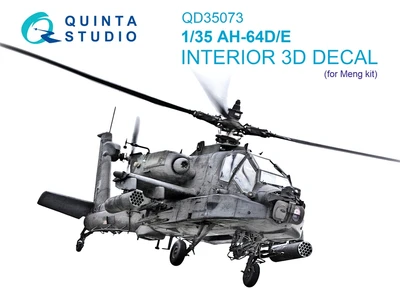 QD35073  декали 3D Декаль интерьера кабины  AH-64D/E (Meng)  (1:35) 2000002145875