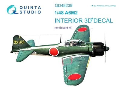 QD48239  декали  3D Декаль интерьера кабины A6M2 Zero (Eduard) (1:48) 2000002116059