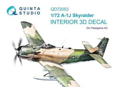 QD72053  декали  3D Декаль интерьера кабины A-1J (Has.)  (1:72) 2000002137535