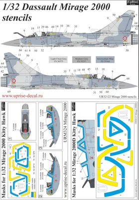 UR32122  декали  Dassault Mirage 2000 B/C/D/N stencils  (1:32) 2000002205432
