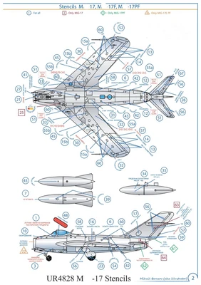UR3228  декали  M&G-17 Stencils  (1:32) 2000002149460