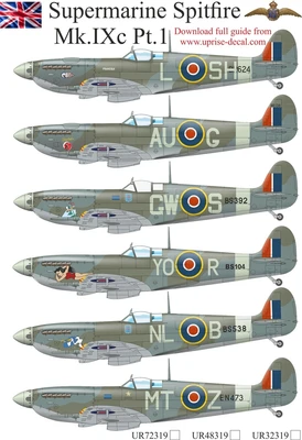 UR32319  декали  Supermarine Spitfire Mk.IXc Pt.1 with stencils  (1:32) 2000002205531