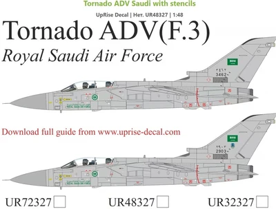 UR48327  декали  Tornado ADV Saudi with stencils   (1:48) 2000002204589