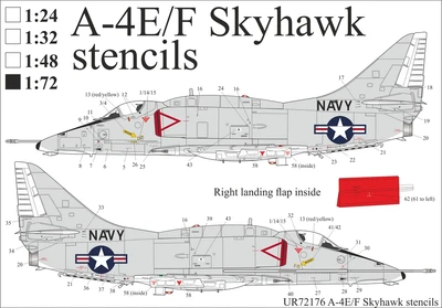 UR72176  декали  A-4E/F Skyhawk Stencils  (1:72) 2000002141259