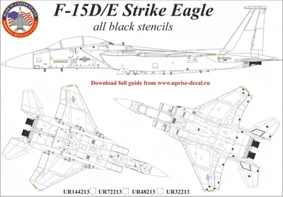 UR72213  декали  F-15E Strike Eagle stencils  (1:72) 2000002141525