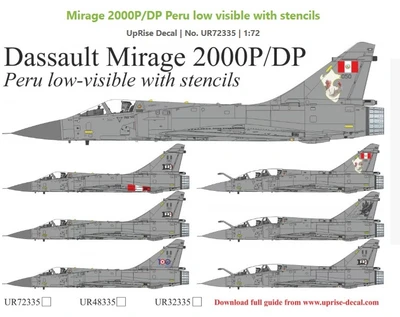 UR72335  декали  Dassault Mirage 2000P/DP Peru low visible with stencils  (1:72) 2000002221289
