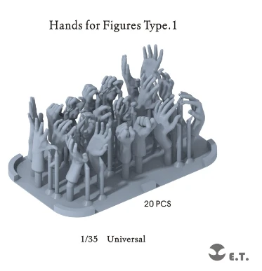 P35-320  дополнения из смолы  Hands for Figures Type.1  (1:35) 2000002155805