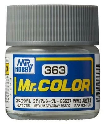 C363  краска 10мл  Medium Seagray BS637 (Flat 75%) 4973028717730