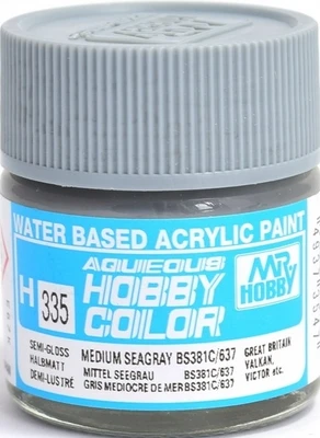 H335  краска 10мл  MEDIUM SEAGRAY BS381C/637 49373547