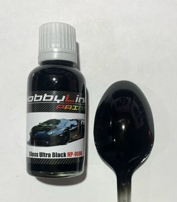 HP-9004  краска  лаковая HobbyLink 30мл.  Gloss Ultra Black 2000002213871
