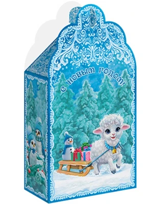 Новогодний подарок Саночки (картон) 500г 052у