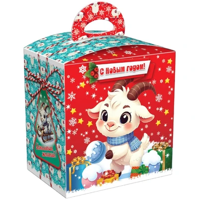 Новогодний подарок Рогатик (картон) 700г 093у