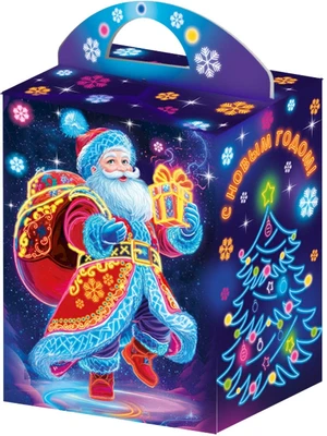Новогодний подарок Неон (картон) 1200г 114у