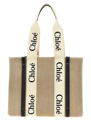 Сумка шоппер «Woody Medium» CHLOÉ, бежевый 47340101
