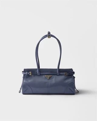 Средняя кожаная сумка Prada Bonnie, синий 47355352