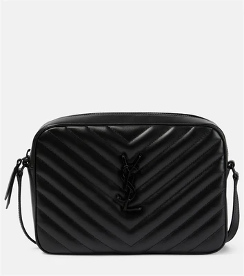 Кожаная сумка через плечо Lou Camera Saint Laurent, черный 2108229