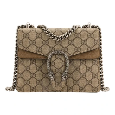 Мини-сумка Gucci Dionysus GG Supreme, бежевая 21158091