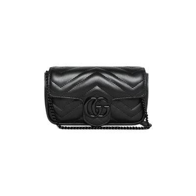 Мини-сумка Gucci GG Marmont Matelass?, черная 4742778