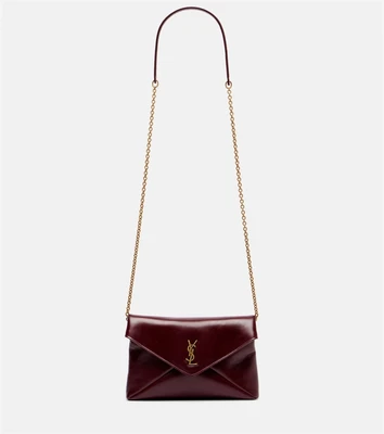 Миниатюрная кожаная сумка-кроссбоди Cassandre Saint Laurent, Dark Ruby 25628505