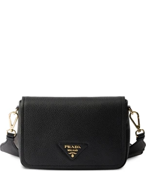 Кожаная сумка через плечо Prada, черный 24279104