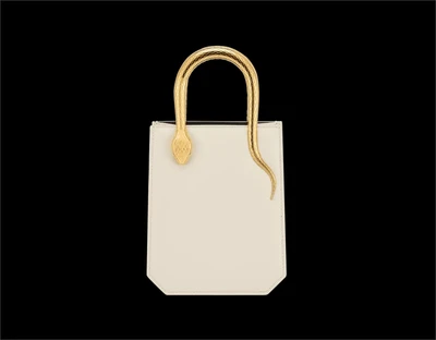 Сумка-Тоут «Змеевик» Bvlgari, белый 20895439