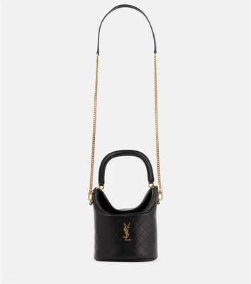 Кожаная сумка-ведро Gaby Saint Laurent, нуар 25641925