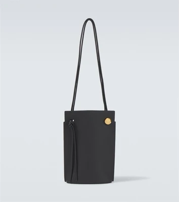 Кожаная наплечная сумка Pebble Dice Pocket Loewe, черный 25627265
