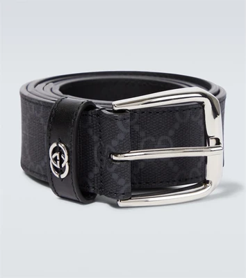 Ремень с логотипом GG Gucci, черный 2100145