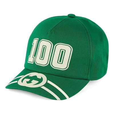 Бейсболка Gucci 100 Baseball Velcro Strap Cap 'Green', зеленый 25059160