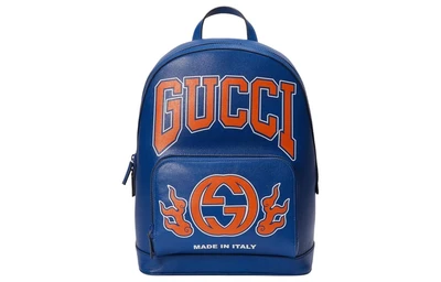 Кожаный рюкзак мужской синий GUCCI 26500354