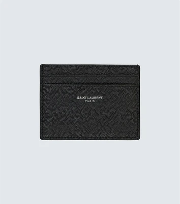 Кожаная визитница Saint Laurent, черный 5940377