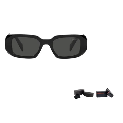 PRADA Прямоугольные солнцезащитные очки, Black 28008237