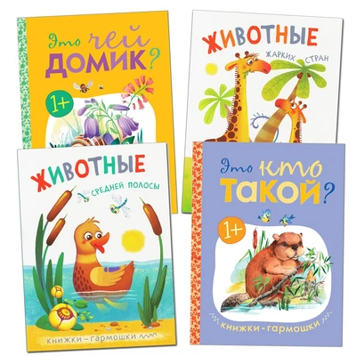 Книжки-гармошки. Набор из 4 книг 9786319000000