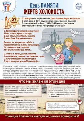 ПЛ-15764 Плакат А3. Праздничные даты по ФОП: 27 января - День памяти жертв Холокоста 1633858930