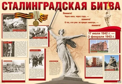 ПЛ-11072 Демонстрационный плакат А1. Сталинградская битва 1334187096