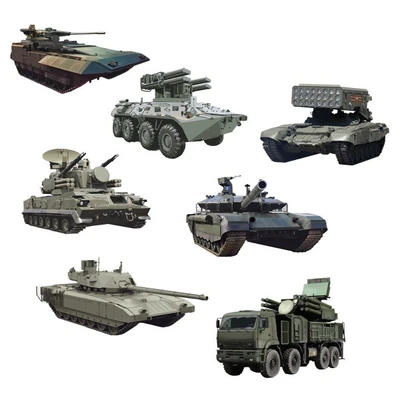 *КМ-17982 Комплект для оформления интерьера со скотчем. Военная техника (7 шт.) 1333113687