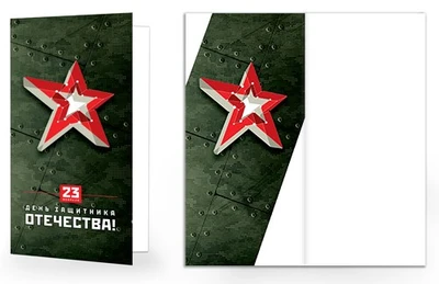 ЕФ-17032 Открытка евроформата. 23 февраля. День защитника Отечества! (без текста) 2045476677