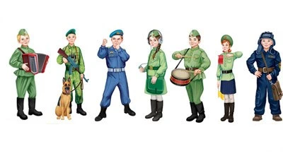 *КБ-15820 Комплект для оформления интерьера. Военные профессии. (7 видов) 1339228791