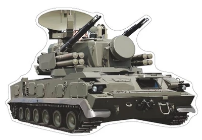 Ф-15754 Плакат вырубной А3+. Военная техника. ЗРПК "Тунгуска-М1". Двухсторонний - группа Военная техника 431317224