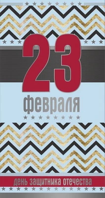 ЦВ-13556 Открытка евроформата. С 23 февраля. День защитника Отечества (без текста, серебряная фольга) 1349900273