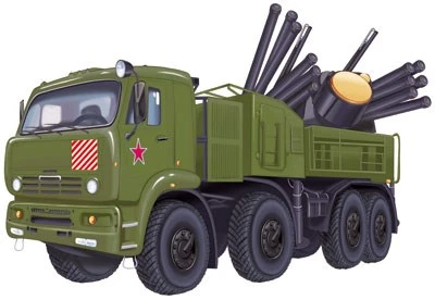 ФМ1-11131 Плакат вырубной А4. Военная машина Панцирь (УФ-лак) 1472588243