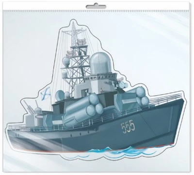 *ФМ1-9358 ПЛАКАТ ВЫРУБНОЙ А4 В ПАКЕТЕ. Корабль (с уф-лаком в индивидуальной упаковке с европодвесом и клеевым клапаном) 1350637727