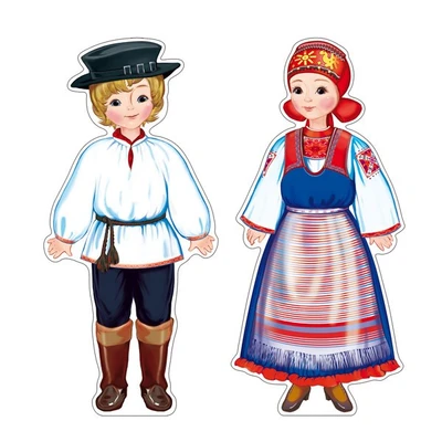 *КБ-18041 Комплект для оформления интерьера со скотчем. Народы России. Карелы (2 плаката А3, блестки в лаке) 2024202852